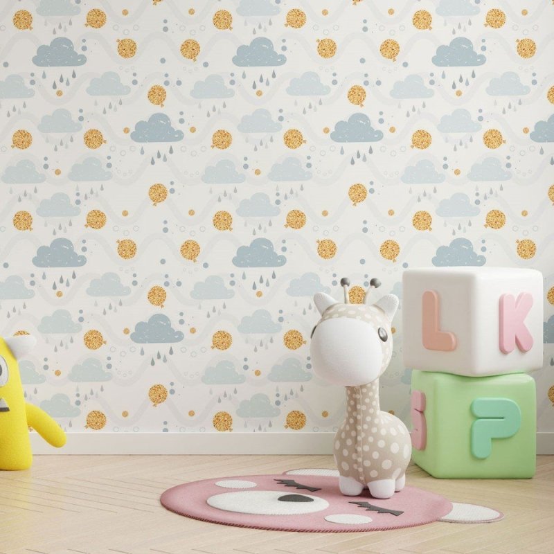 Papel de Parede Adesivo Infantil Dia Chuvoso N013202 - Papel na Parede