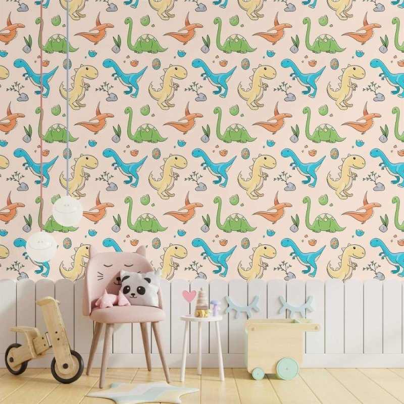 Papel de Parede Adesivo infantil Dinossauros N014082 - Papel na Parede