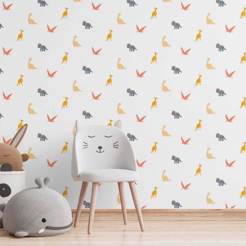 Papel de Parede Adesivo infantil Dinossauros N014137 - Papel na Parede