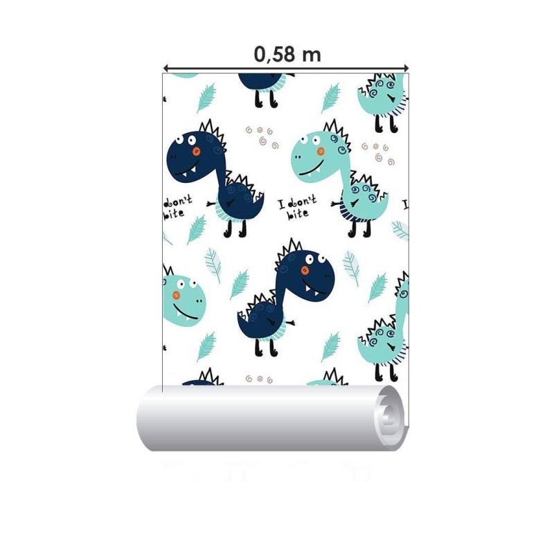 Papel de Parede Adesivo infantil Dinossauros N014155 - Papel na Parede