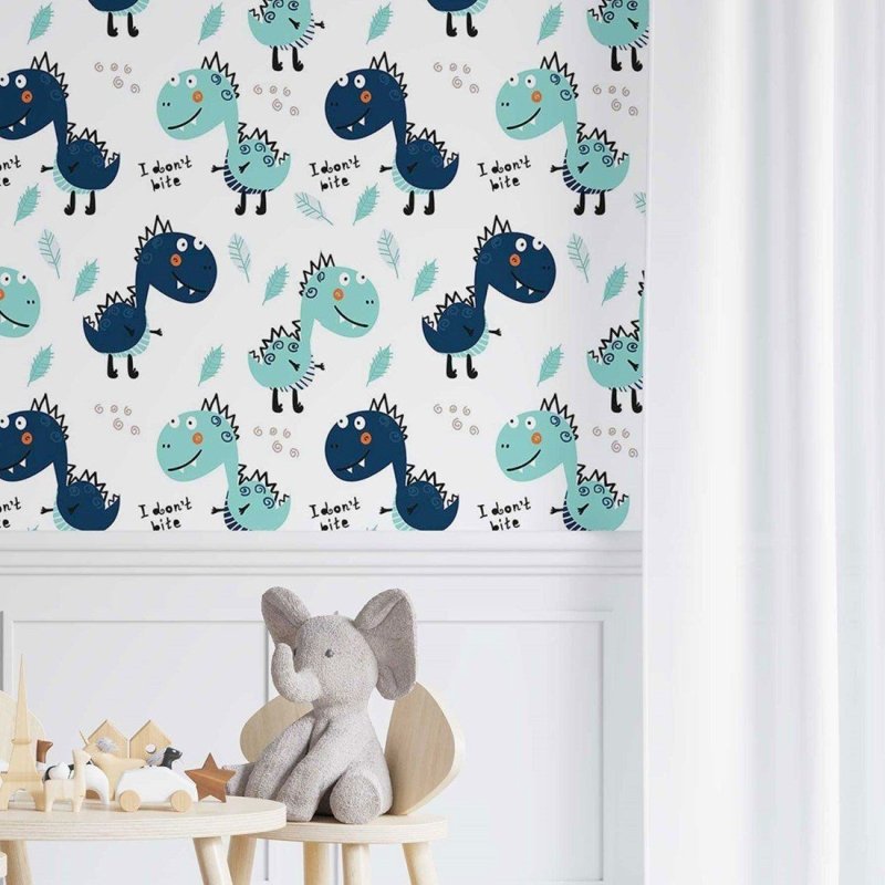 Papel de Parede Adesivo infantil Dinossauros N014155 - Papel na Parede