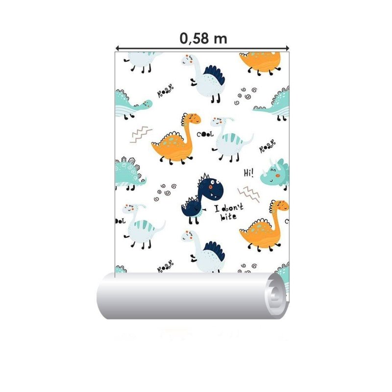 Papel de Parede Adesivo infantil Dinossauros N014156 - Papel na Parede