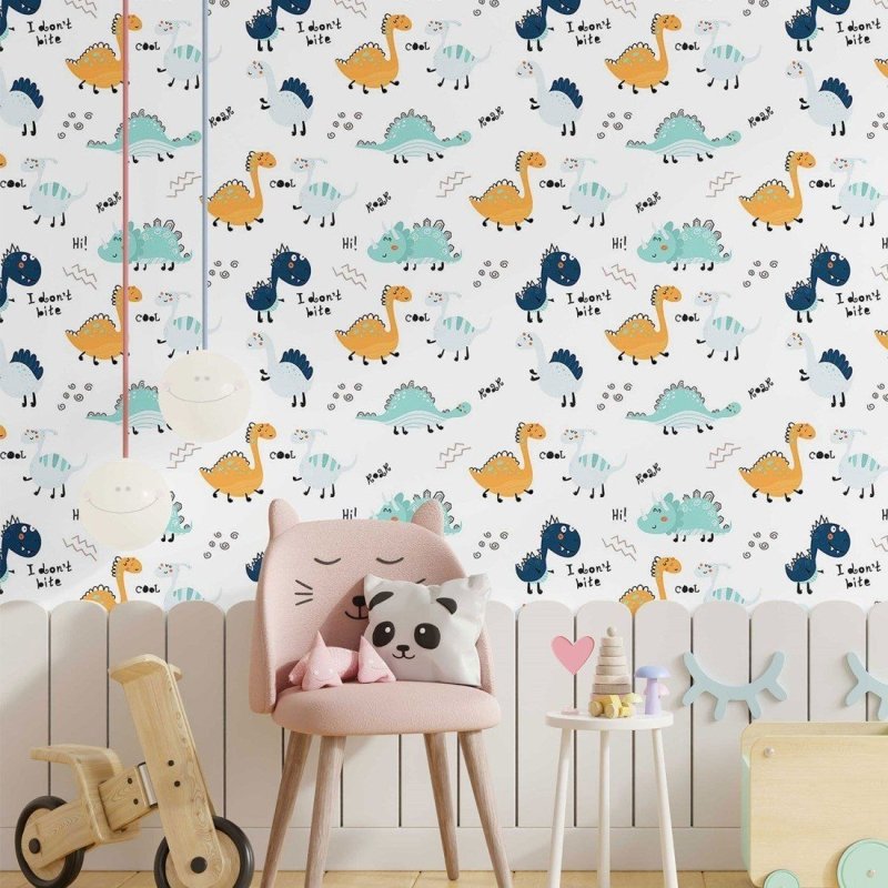 Papel de Parede Adesivo infantil Dinossauros N014156 - Papel na Parede
