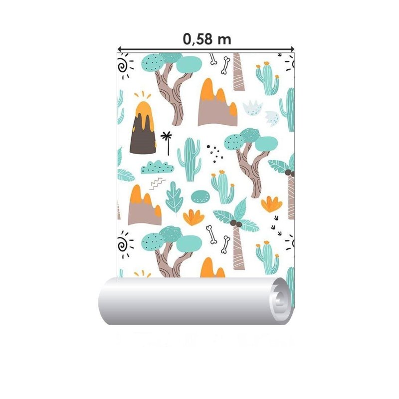 Papel de Parede Adesivo infantil Dinossauros N014157 - Papel na Parede