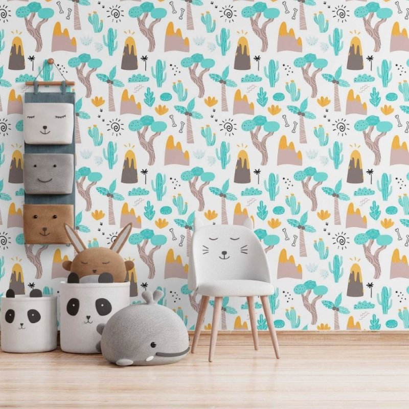 Papel de Parede Adesivo infantil Dinossauros N014157 - Papel na Parede