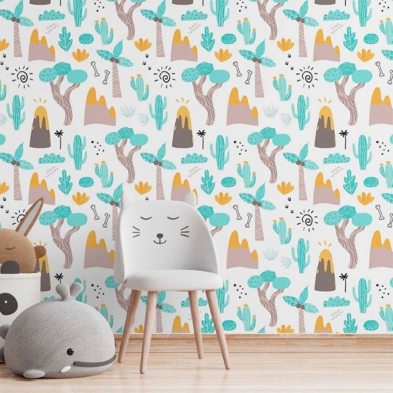 Papel de Parede Adesivo infantil Dinossauros N014157 - Papel na Parede