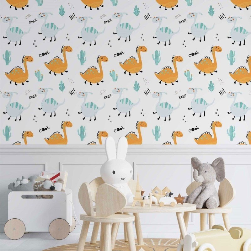 Papel de Parede Adesivo infantil Dinossauros N014158 - Papel na Parede