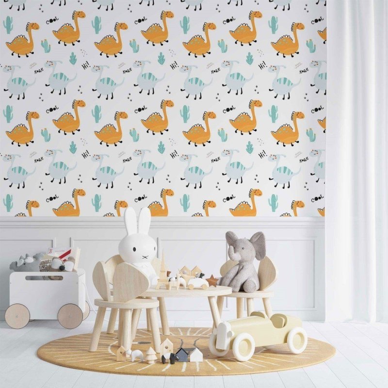Papel de Parede Adesivo infantil Dinossauros N014158 - Papel na Parede