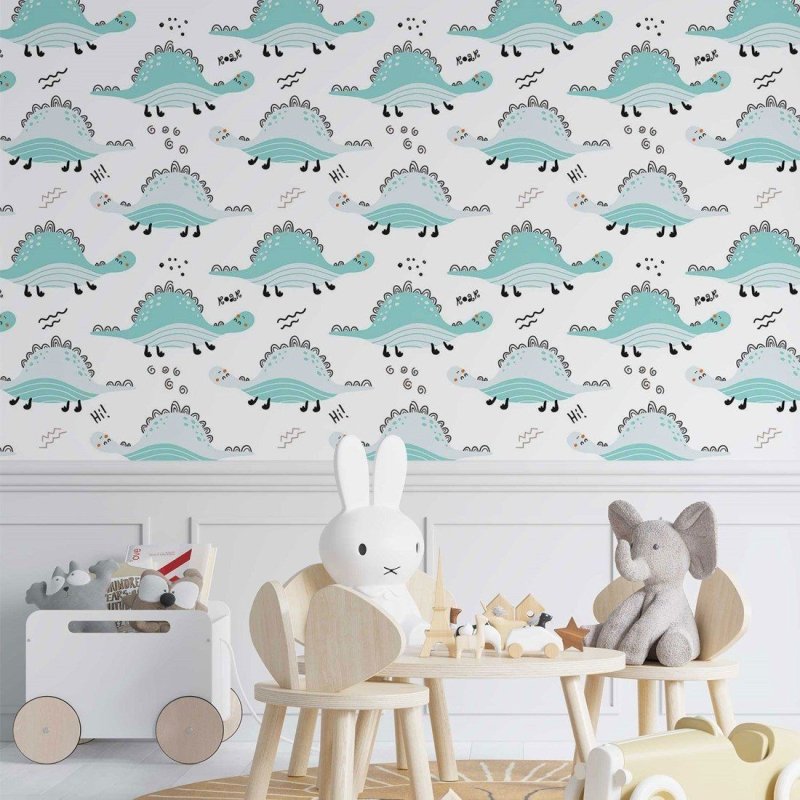 Papel de Parede Adesivo infantil Dinossauros N014162 - Papel na Parede