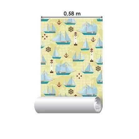 Papel de Parede Adesivo Infantil Escunas 74558263 - Papel na Parede