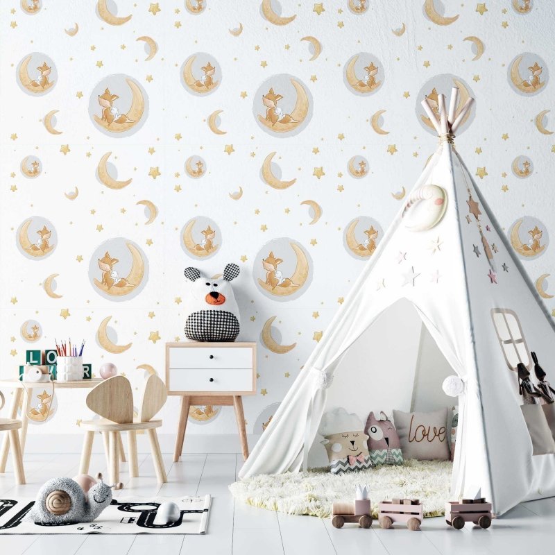 Papel de Parede Adesivo Infantil Estrela N02178 - Papel na Parede