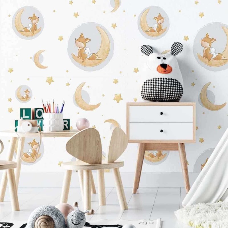 Papel de Parede Adesivo Infantil Estrela N02178 - Papel na Parede