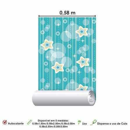 Papel de Parede Adesivo Infantil Estrelas 85709312 - Papel na Parede
