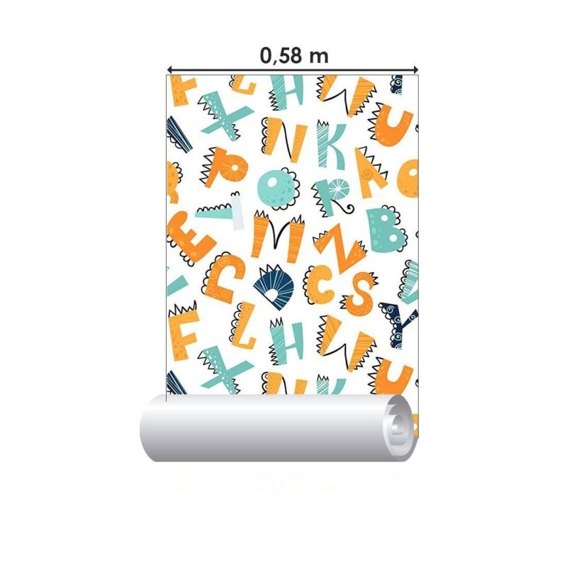 Papel de Parede Adesivo infantil letrinhas N014161 - Papel na Parede