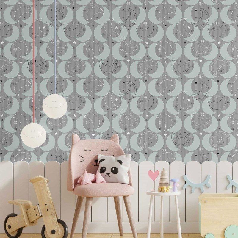 Papel de Parede Adesivo infantil lua N014136 - Papel na Parede