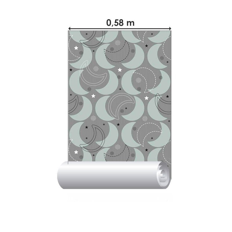 Papel de Parede Adesivo infantil lua N014136 - Papel na Parede