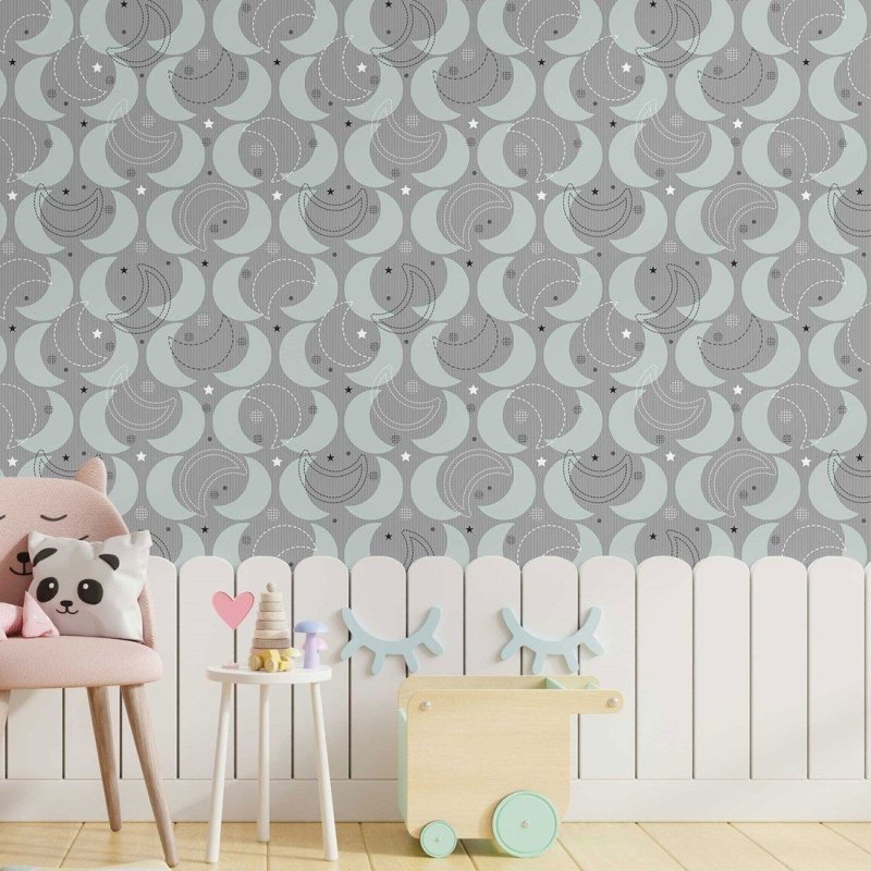 Papel de Parede Adesivo infantil lua N014136 - Papel na Parede