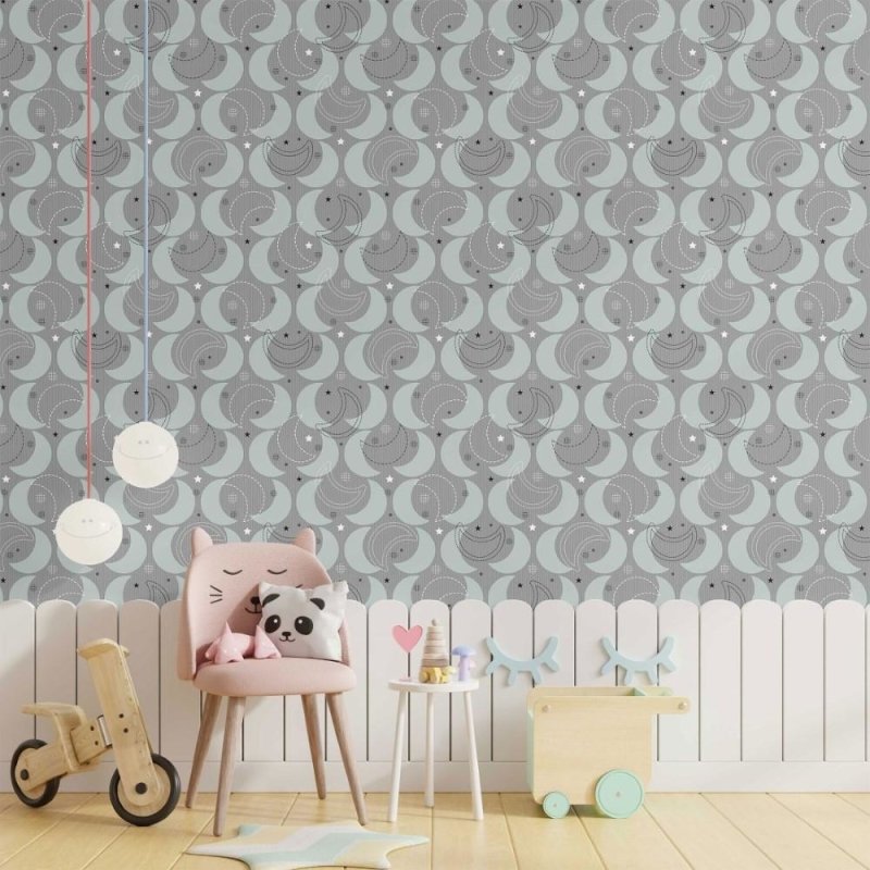Papel de Parede Adesivo infantil lua N014136 - Papel na Parede