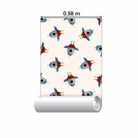 Papel de Parede Adesivo Infantil Nave Espacial281741453 - Papel na Parede