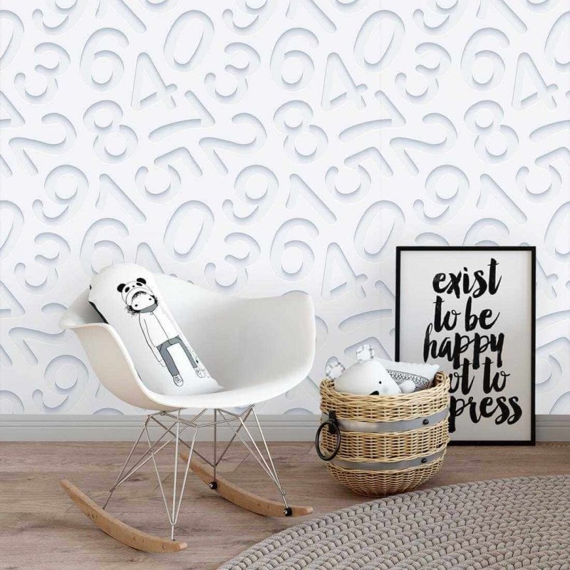 Papel de Parede Adesivo Infantil Números 3D 231458719 - Papel na Parede