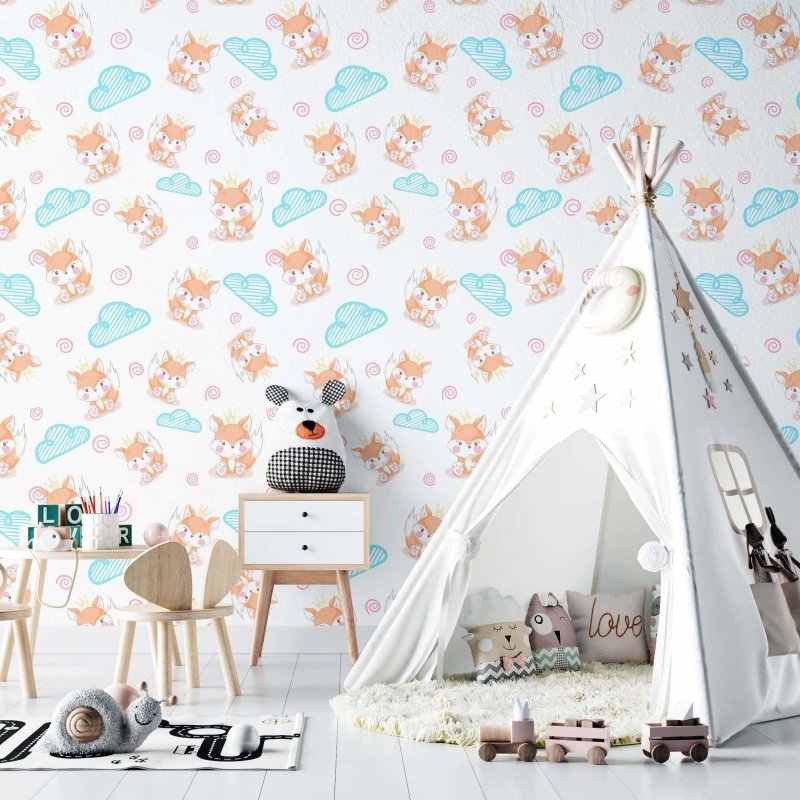 Papel de Parede Adesivo Infantil Nuvem N02280 - Papel na Parede