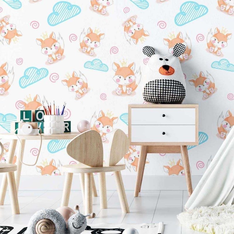 Papel de Parede Adesivo Infantil Nuvem N02280 - Papel na Parede
