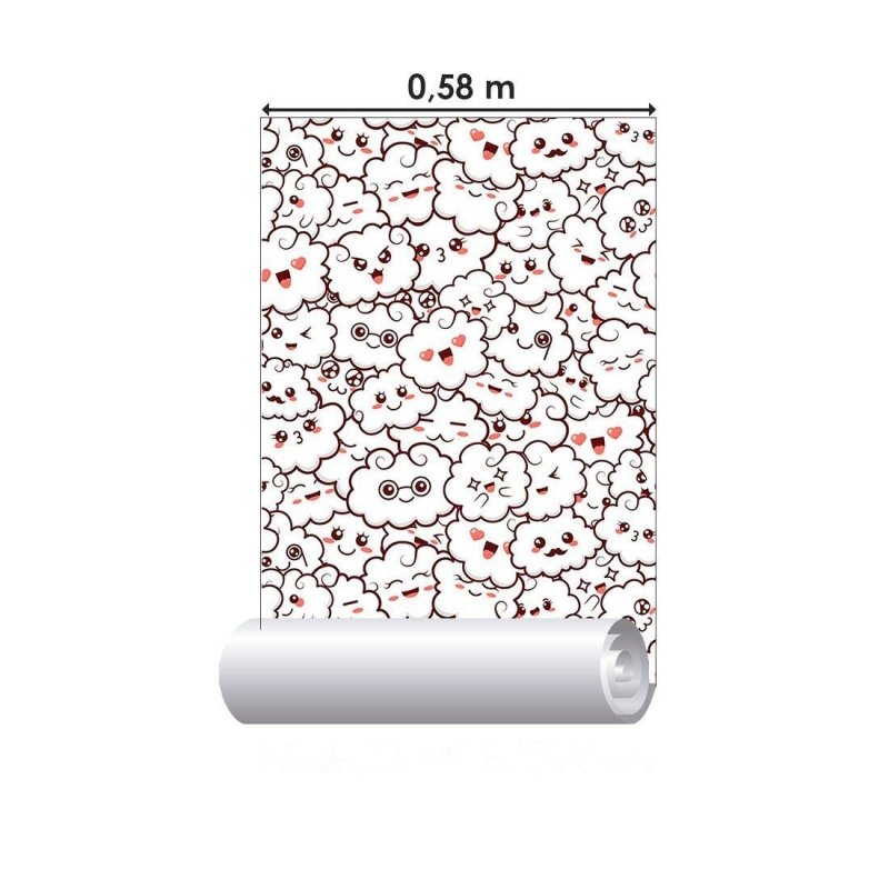 Papel de Parede Adesivo Infantil Nuvens N013209 - Papel na Parede
