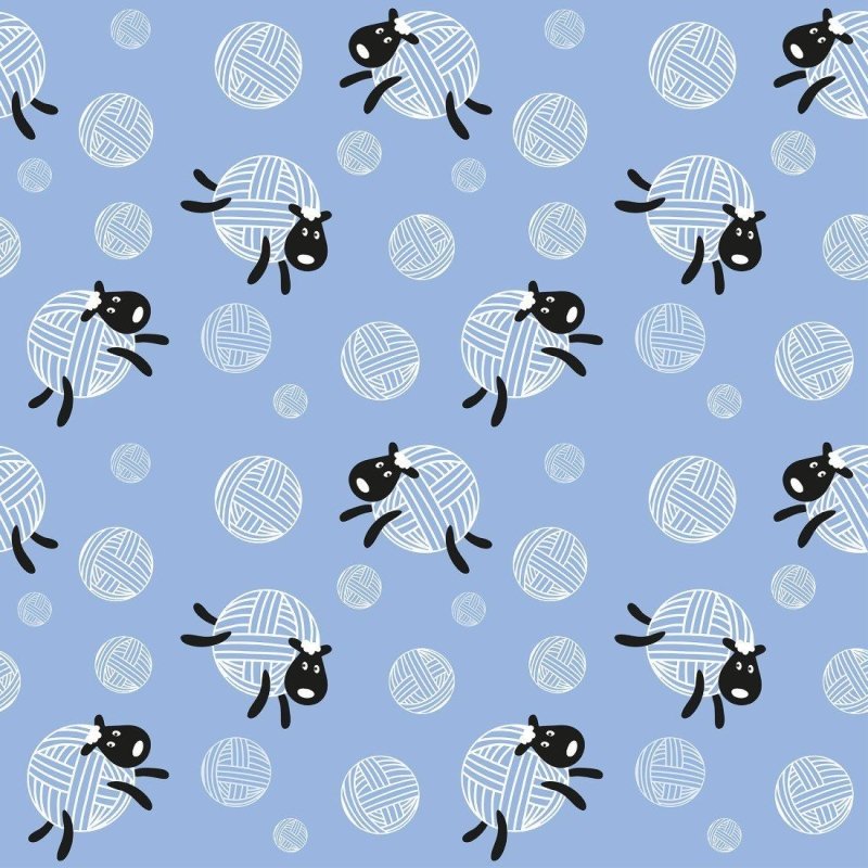 Papel de Parede Adesivo Infantil Ovelhinhas N014163 - Papel na Parede