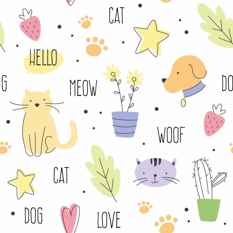 Papel de Parede Adesivo Infantil Pet N02057 - Papel na Parede