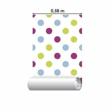 Papel de Parede Adesivo Infantil Poá Colorido 112511906 - Papel na Parede