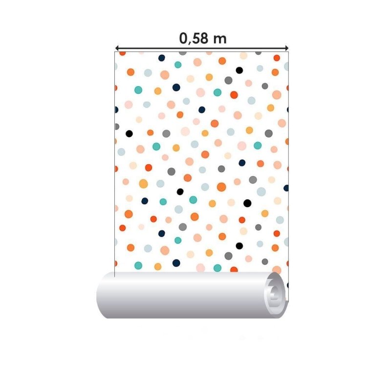 Papel de Parede Adesivo Infantil Poá N013058 - Papel na Parede