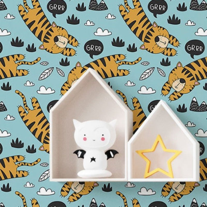 Papel de Parede Adesivo Infantil Tigre N019045 - Papel na Parede