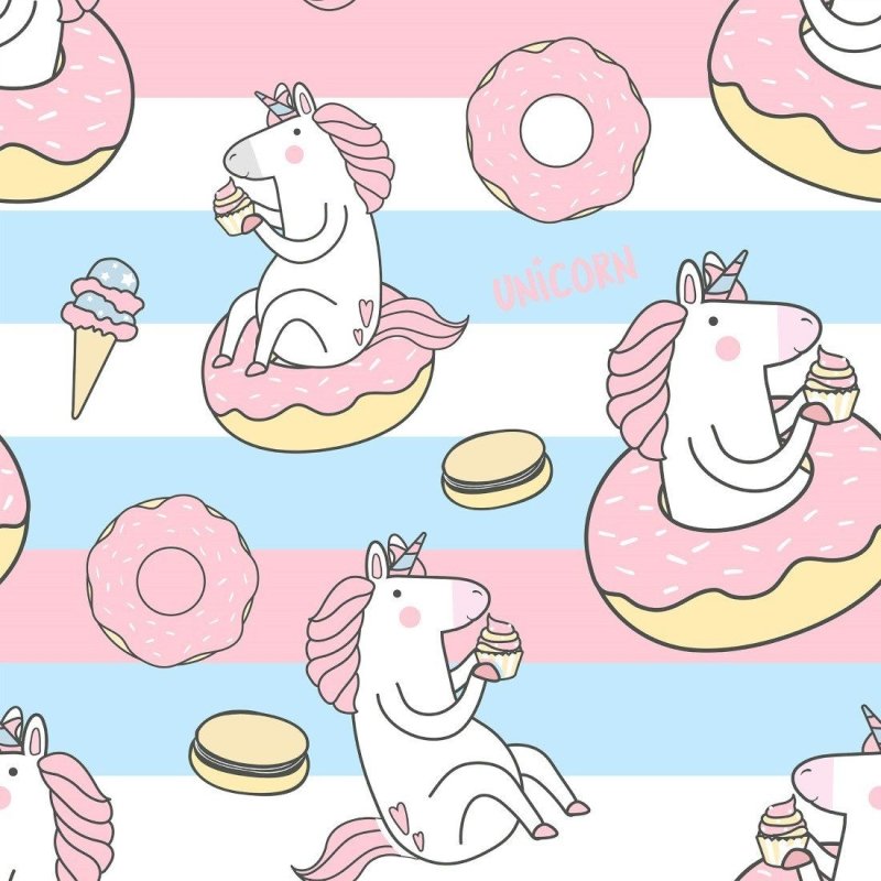 Papel de Parede Adesivo infantil unicórnios N014194 - Papel na Parede