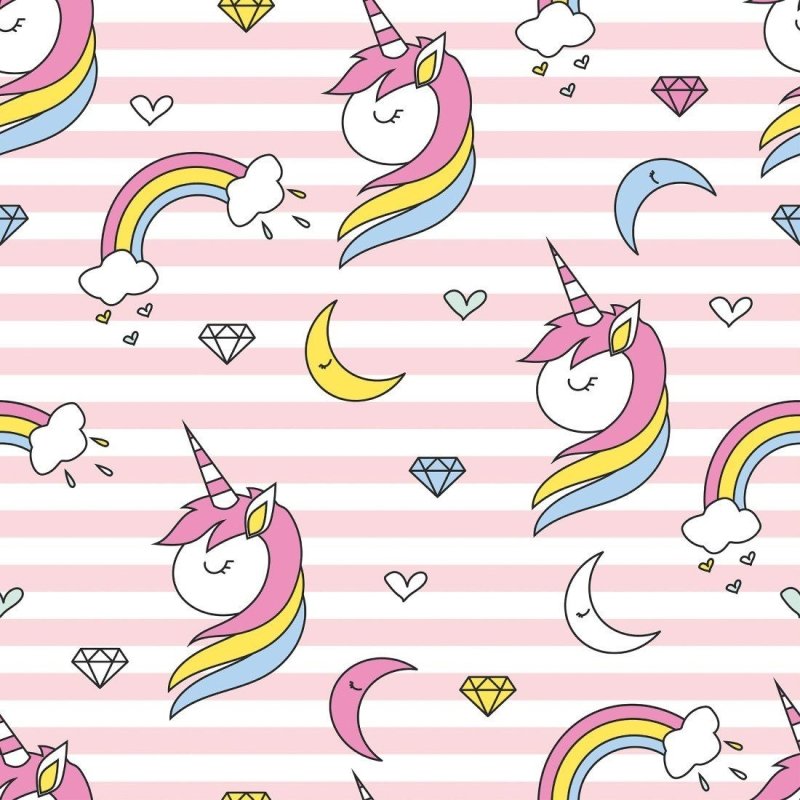 Papel de Parede Adesivo Infantil Unicórnios N015191 - Papel na Parede