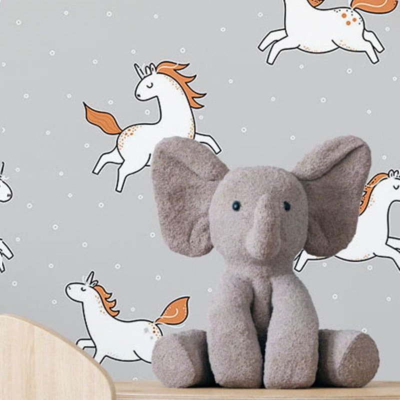 Papel de Parede Adesivo Infantil Unicornios N016032 - Papel na Parede