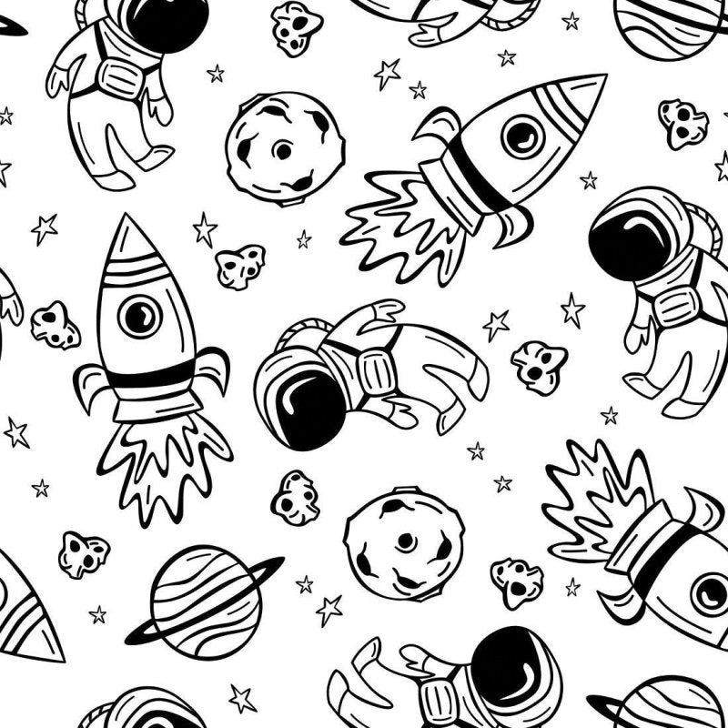 Papel de Parede Adesivo Infantil Universo Colorir N017079 - Papel na Parede