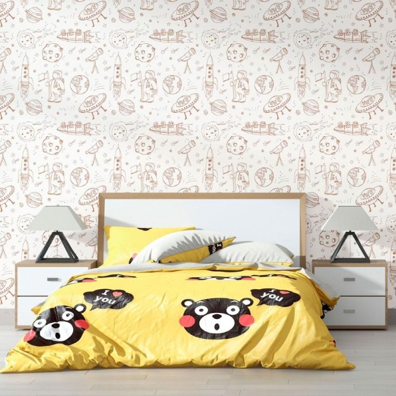 Papel de Parede Adesivo Infantil Universo N012016 - Papel na Parede