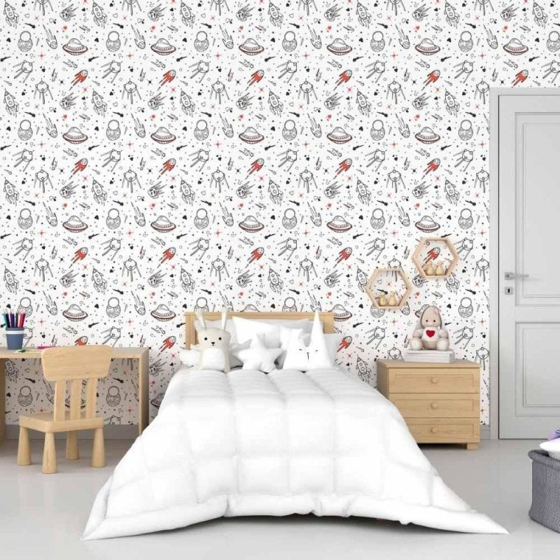 Papel de Parede Adesivo Infantil Universo N015158 - Papel na Parede