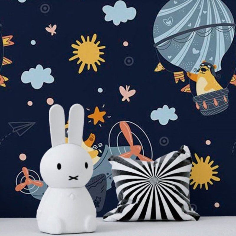 Papel de Parede Adesivo Infantil Ursinhos Viajantes N018080 - Papel na Parede