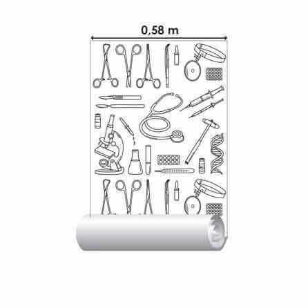 Papel de Parede Adesivo Instrumentos Médicos 390833035 - Papel na Parede