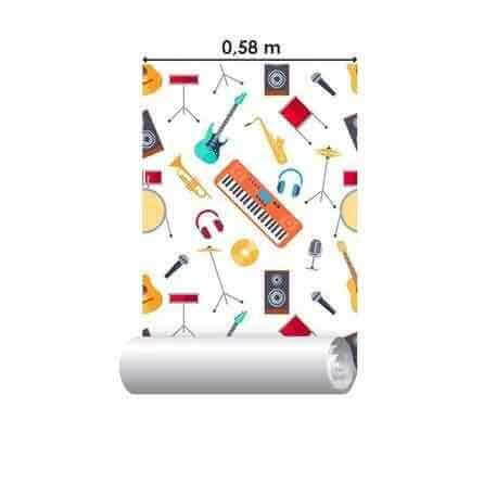 Papel de Parede Adesivo Instrumentos Musicais 377023351 - Papel na Parede