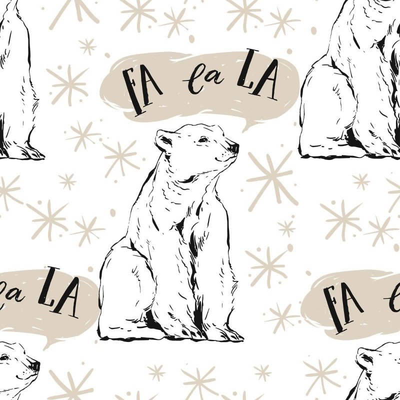 Papel de Parede Adesivo Invern Urso Polar N012052 - Papel na Parede