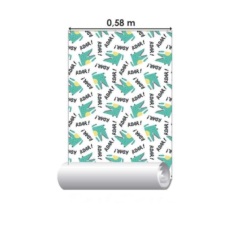 Papel de Parede Adesivo Jacaré Minimalista Lettering N06011 - Papel na Parede