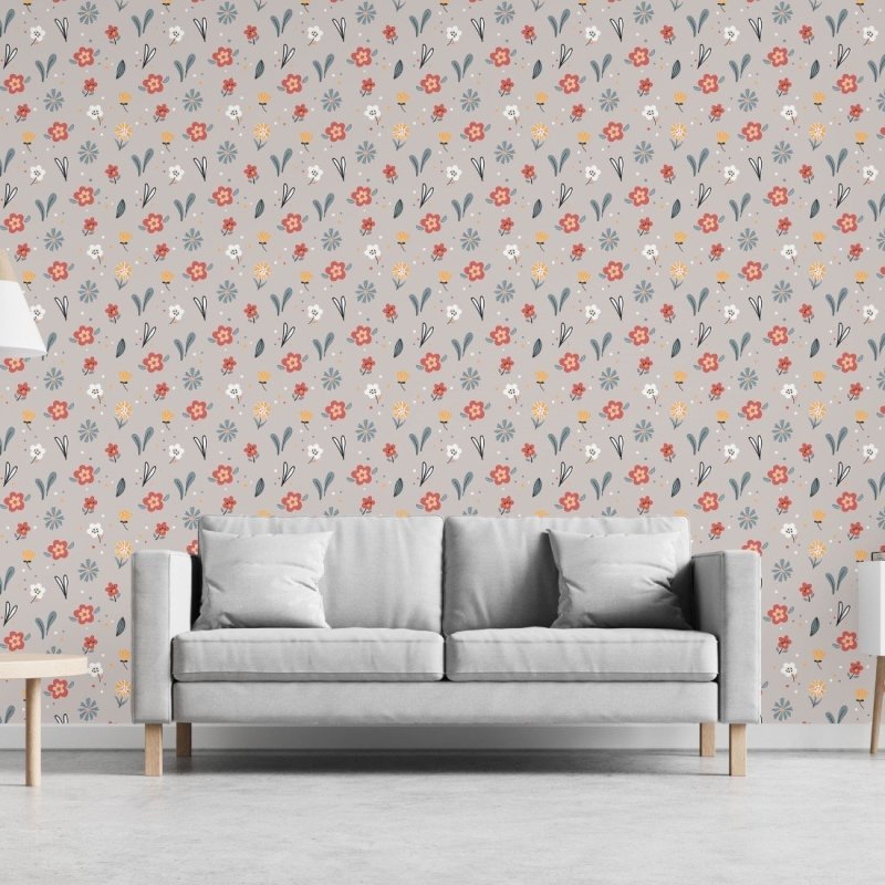 Papel de Parede Adesivo Jardim Florido N019098 - Papel na Parede
