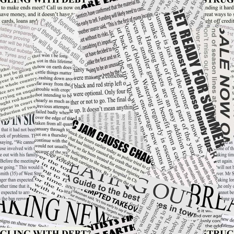 Papel de Parede Adesivo Jornal Frases N017096 - Papel na Parede