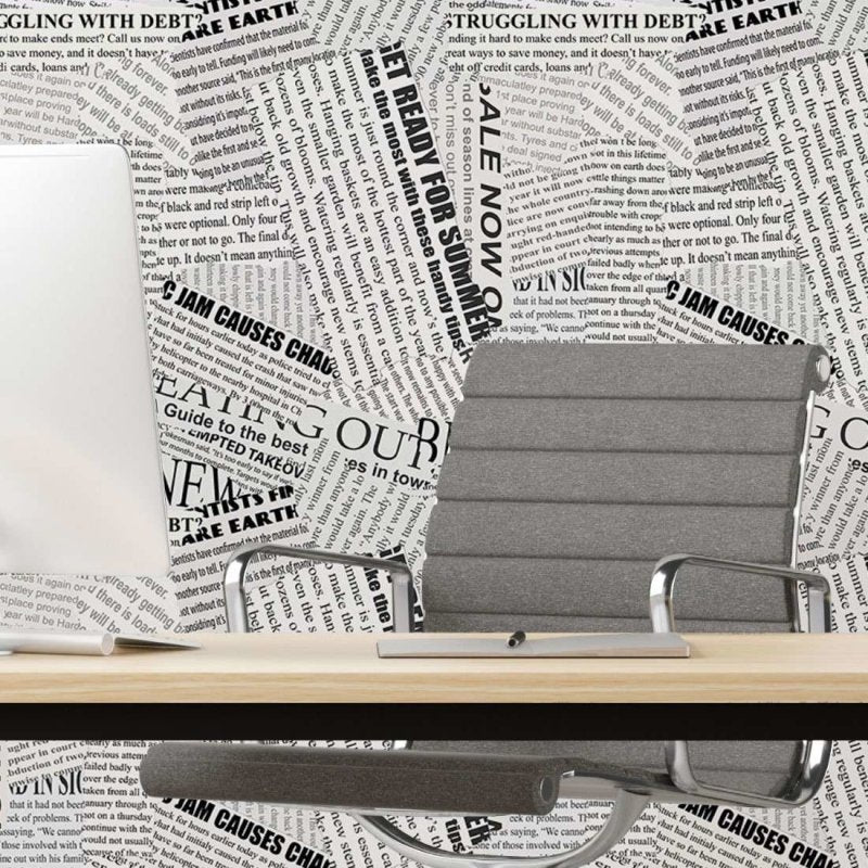 Papel de Parede Adesivo Jornal Frases N017096 - Papel na Parede