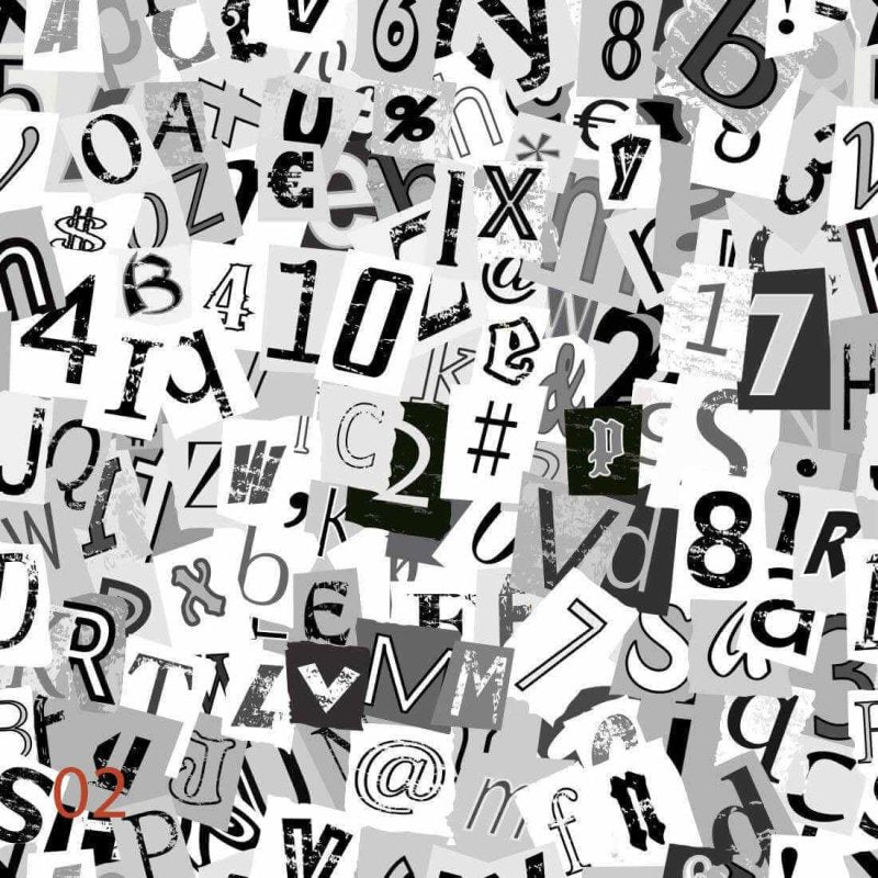 Papel de Parede Adesivo Jornal Letras Números 115531648 - Papel na Parede
