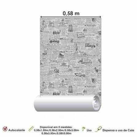 Papel de Parede Adesivo Jornal Vintage 11069153 - Papel na Parede