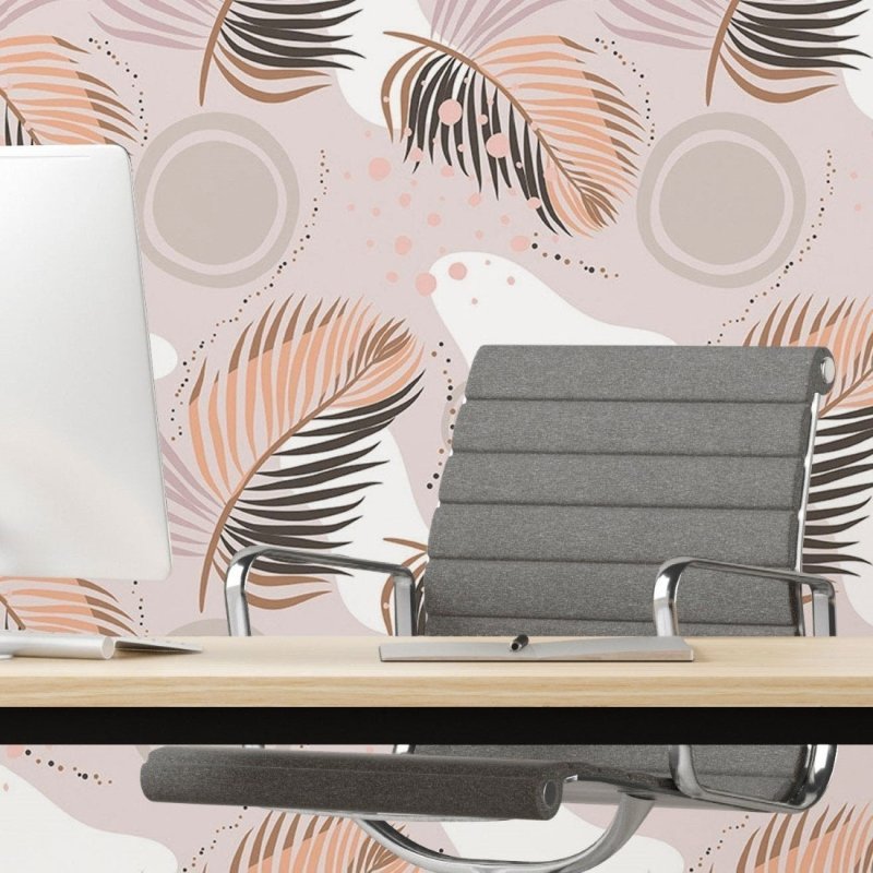 Papel de Parede Adesivo Jovem Abstrato Folhas N017087 - Papel na Parede