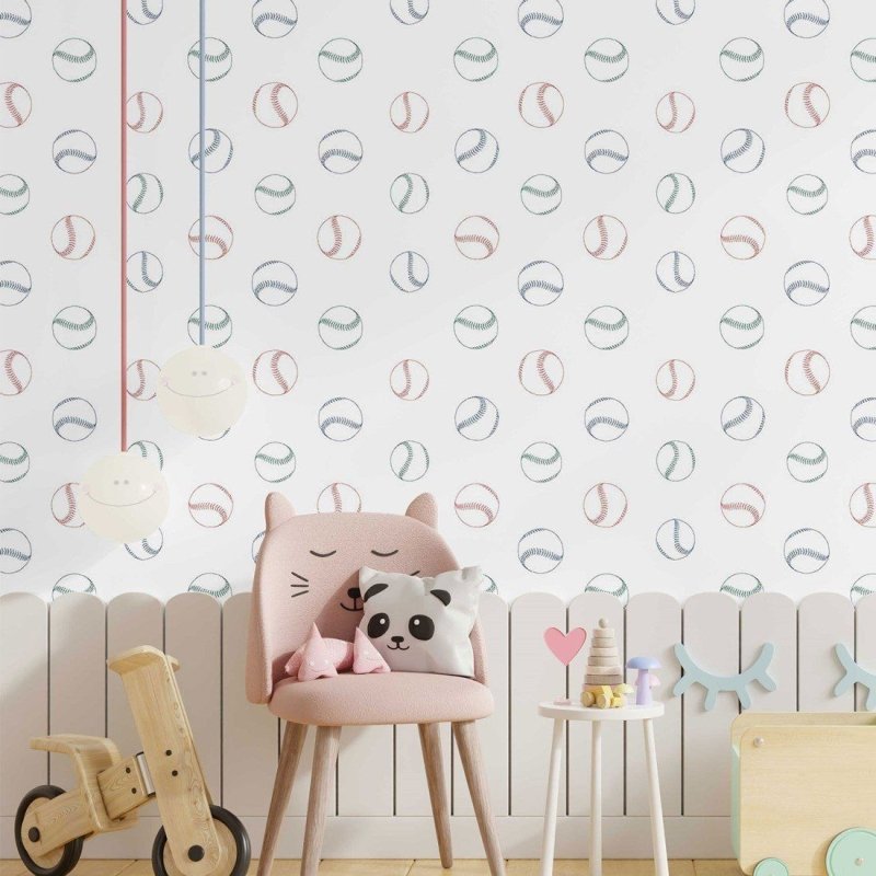 Papel de Parede Adesivo Jovem Baseball N014020 - Papel na Parede